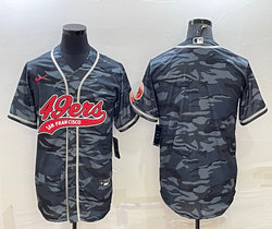 Nike San Francisco 49ers Grey Camo With Patch Joint Authentic Stitched baseball jersey