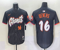Nike San Francisco Giants #16 Rafael Devers Black 2(II) Joint MLB Jersey