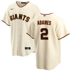 Nike San Francisco Giants #2 Willy Adames Cream Authentic Stitched MLB Jersey