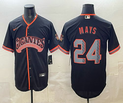 Nike San Francisco Giants #24 Willie Mays Black 2026 Stadium Authentic Stitched MLB Jersey