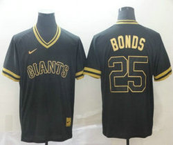 Nike San Francisco Giants #25 Barry Bonds Pullover Cooperstown Collection Authentic stitched MLB jersey