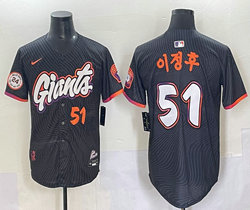 Nike San Francisco Giants #51 Jung Hoo Lee Black 2(II) Joint MLB Jersey