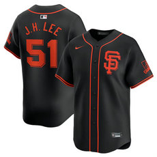 Nike San Francisco Giants #51 Jung Hoo Lee Black 2024 Authentic Stitched MLB Jersey