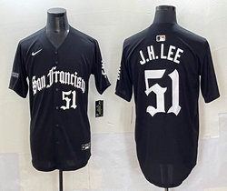 Nike San Francisco Giants #51 Jung Hoo Lee Black 5(V) Joint MLB Jersey