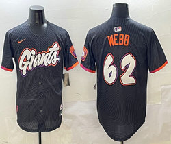 Nike San Francisco Giants #62 Logan Webb Black 2(II) Joint MLB Jersey