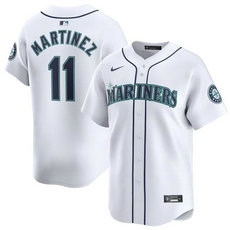 Nike Seattle Mariners #11 Edgar Martinez White 2024 Authentic Stitched MLB Jersey