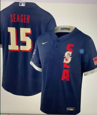 Nike Seattle Mariners #15 Kyle Seager 2021 All star Authentic Stitched MLB jersey
