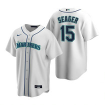 Nike Seattle Mariners #15 Kyle Seager White Game Authentic Stitched MLB jersey