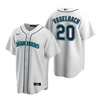 Nike Seattle Mariners #20 Daniel Vogelbach White Game Authentic Stitched MLB jersey