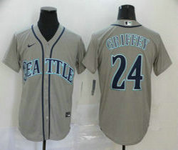 Nike Seattle Mariners #24 Ken Griffey Crey Game Authentic Stitched MLB jersey