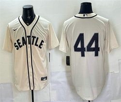 Nike Seattle Mariners #44 Julio Rodríguez Cream no name Stitched Baseball Jersey