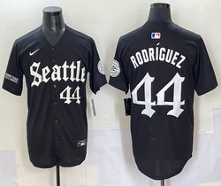 Nike Seattle Mariners #44 Julio Rodriguez Black 5(V) Joint MLB Jersey