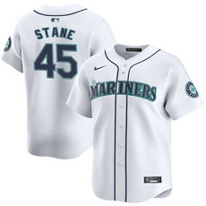 Nike Seattle Mariners #45 Ryne Stanek White 2024 Authentic Stitched MLB Jersey