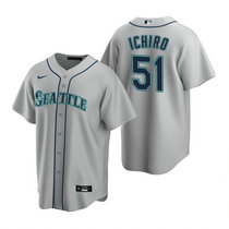 Nike Seattle Mariners #51 Ichiro Suzuki Gray Game Authentic Stitched MLB jersey
