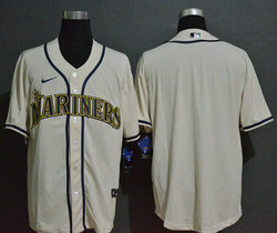 Nike Seattle Mariners #Blank Cream Game Authentic Stitched MLB Jersey