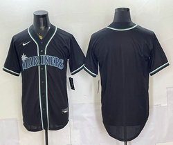 Nike Seattle Mariners Blank 2026 Fashion Replica Black Out Jersey