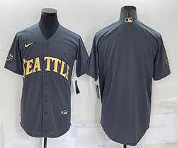 Nike Seattle Mariners Blank Charcoal 2022 All Star Authentic Stitched MLB Jersey