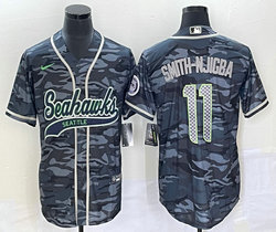 Nike Seattle Seahawks #11 Jaxon Smith-Njigba Gray Camo Joint Adults baseball jersey