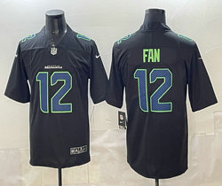 Nike Seattle Seahawks #12 Fan Black Fashion Stitched Football Jersey