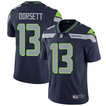 Nike Seattle Seahawks #13 Phillip Dorsett Blue Vapor Untouchable Authentic Stitched NFL Jersey