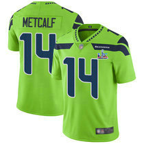 Nike Seattle Seahawks #14 D.K. Metcalf Green Super Bowl LX 60 Patch Jersey