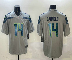 Nike Seattle Seahawks #14 Sam Darnold Gray Vapor Untouchable Authentic Stitched NFL Jersey
