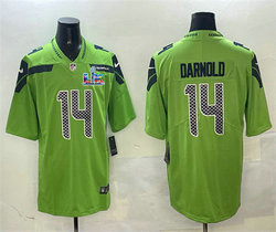 Nike Seattle Seahawks #14 Sam Darnold Green Super Bowl LX 60 Patch Jersey