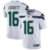 Nike Seattle Seahawks #16 Tyler Lockett White Vapor Untouchable Limited Authentic Stitched NFL Jersey
