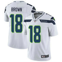 Nike Seattle Seahawks #18 Jaron Brown White Vapor Untouchable Limited Authentic Stitched NFL Jersey