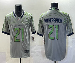 Nike Seattle Seahawks #21 Devon Witherspoon 2025 Gray Rivalries Stitched Football Jersey