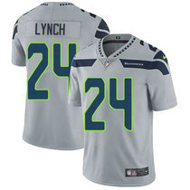 Nike Seattle Seahawks #24 Marshawn Lynch Grey Vapor Untouchable Limited Authentic Stitched NFL Jersey