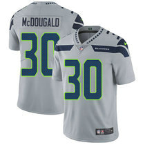 Nike Seattle Seahawks #30 Bradley McDougald Grey Vapor Untouchable Limited Authentic Stitched NFL Jersey