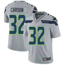 Nike Seattle Seahawks #32 Chris Carson Grey Vapor Untouchable Limited Authentic Stitched NFL Jersey