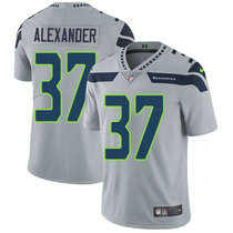 Nike Seattle Seahawks #37 Shaun Alexander Grey Vapor Untouchable Limited Authentic Stitched NFL Jersey FG