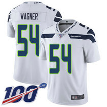 Nike Seattle Seahawks #54 D.K. Metcalf White With NFL 100th Season Patch Vapor Untouchable Authentic Stitched NFL Jersey