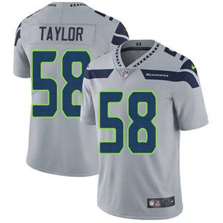 Nike Seattle Seahawks #58 Darrell Taylor Gray Vapor Untouchable Authentic Stitched NFL Jersey