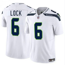 Nike Seattle Seahawks #6 Drew Lock White Stitched NFL Jersey