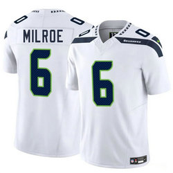 Nike Seattle Seahawks #6 Jalen Milroe White 2025 Draft Stitched NFL Jersey
