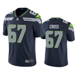 Nike Seattle Seahawks #67 Charles Cross Navy Blue Vapor Untouchable Authentic Stitched NFL Jersey