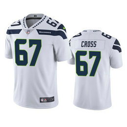 Nike Seattle Seahawks #67 Charles Cross White Vapor Untouchable Authentic Stitched NFL Jersey