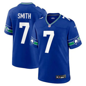 Nike Seattle Seahawks #7 Geno Smith Blue Throwback Vapor Untouchable Authentic Stitched NFL Jersey.jpg