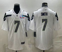 Nike Seattle Seahawks #7 Geno Smith White Super Bowl LX 60 Patch Jersey