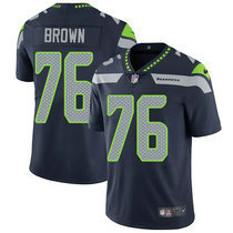 Nike Seattle Seahawks #76 Duane Brown Blue Vapor Untouchable Limited Authentic Stitched NFL Jersey