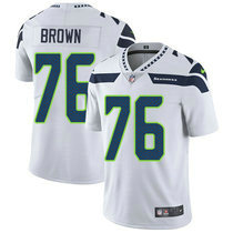Nike Seattle Seahawks #76 Duane Brown White Vapor Untouchable Limited Authentic Stitched NFL Jersey
