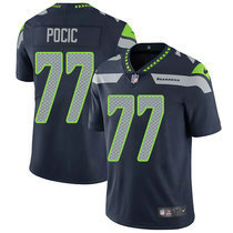 Nike Seattle Seahawks #77 Ethan Pocic Blue Vapor Untouchable Limited Authentic Stitched NFL Jersey