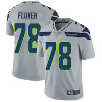 Nike Seattle Seahawks #78 D.J. Fluker Grey Vapor Untouchable Limited Authentic Stitched NFL Jersey