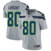 Nike Seattle Seahawks #80 Steve Largent Grey Vapor Untouchable Limited Authentic Stitched NFL Jersey FG