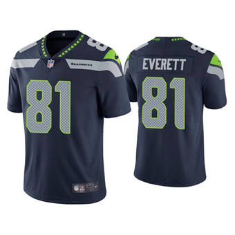 Nike Seattle Seahawks #81 Gerald Everett Blue Vapor Untouchable Limited Authentic Stitched NFL Jersey