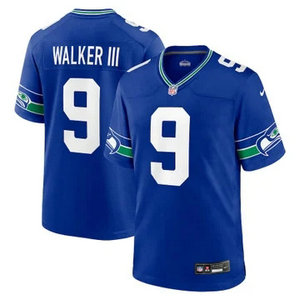 Nike Seattle Seahawks #9 Kenneth Walker III Blue Throwback Vapor Untouchable Authentic Stitched NFL Jersey.jpg