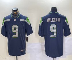 Nike Seattle Seahawks #9 Kenneth Walker III Blue Vapor Untouchable Authentic Stitched NFL Jersey